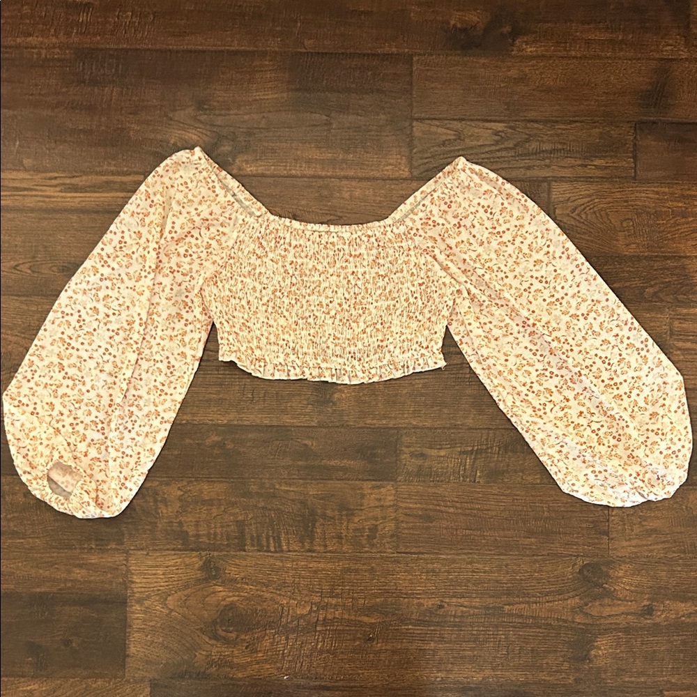 Floral Smocked Off-Shoulder Top